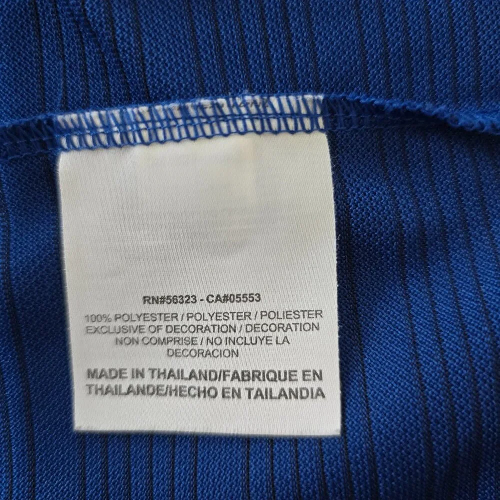 Nike Golf Men's Dri Fit Short Sleeve 3-Button Polo Shirt Royal Blue Black Size M